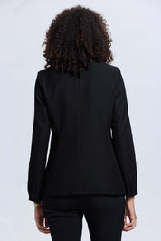 Blazer Mujer Blazer Cruzado 1 Botón Negro