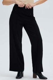 Pantalón Mujer Sastrero Tapetas Delanteras Negro Negro / 48