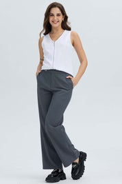 Pantalón Mujer Sastrero Rayado Aplicación Gris Gris / 48