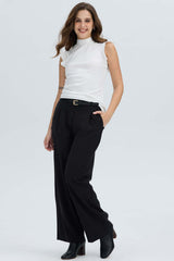 Pantalón Mujer Sastrero Sin Pretina Negro