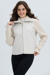 Chaqueta Mujer De Paño Beige
