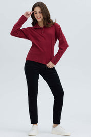 Sweater Mujer Amplio Rojo Oscuro