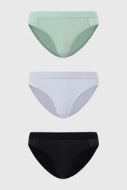 Calzón Mujer Tripack Bikini Algodón Menta