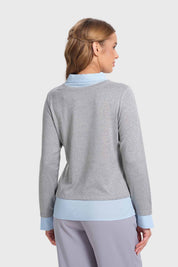 Sweater Mujer Estilo Blusa Gris