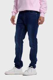 Jeans Hombre Slim Tendencia Azul