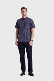 Camisa Hombre Casual Azul