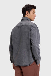 Camisa Hombre Doble Bolsillo Gris