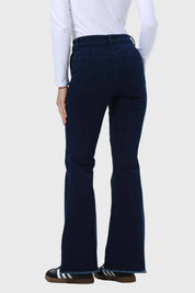 Jeans Mujer Flare Cargo Azul Índigo