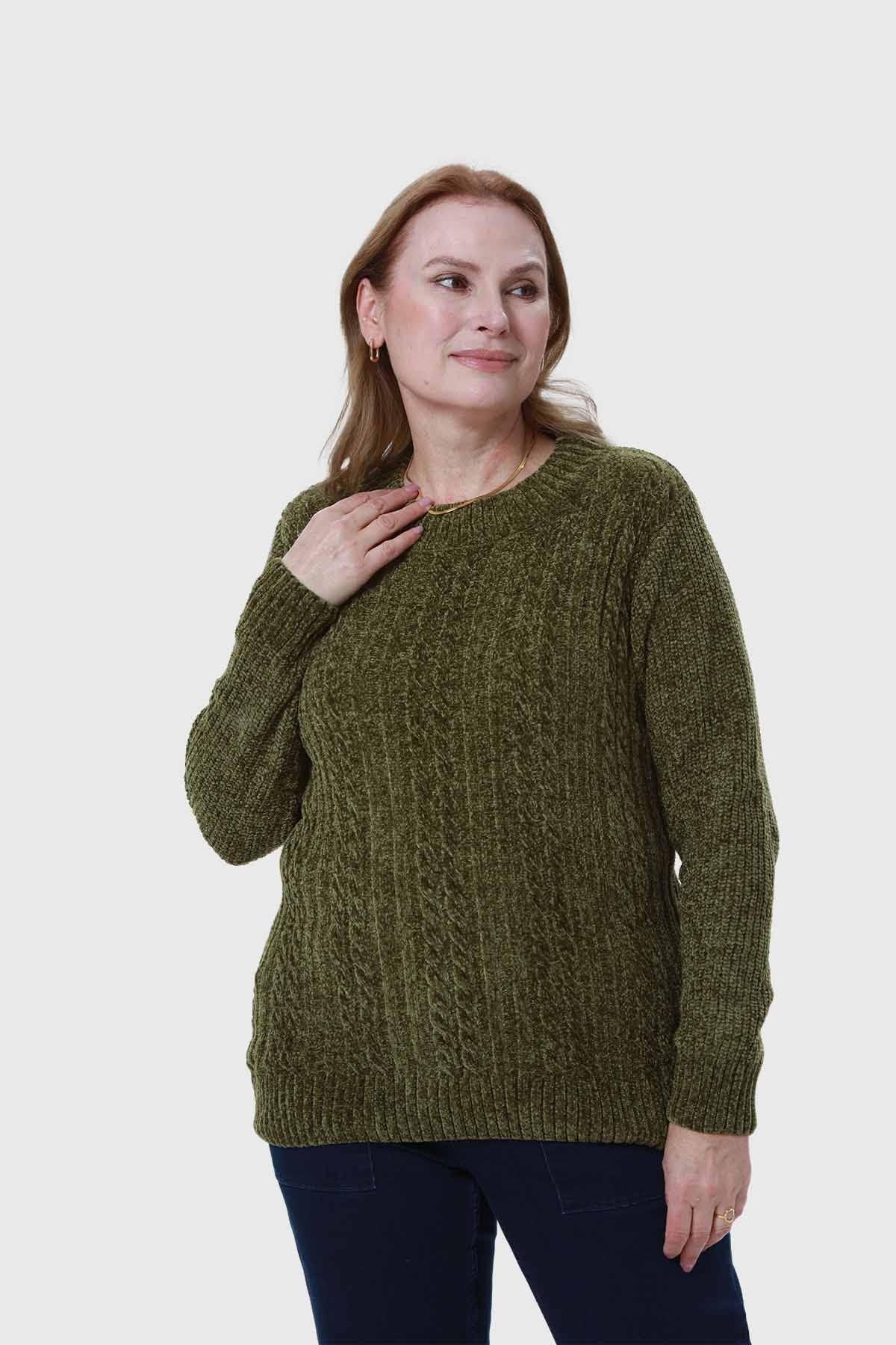 Sweater Mujer Tejido Verde