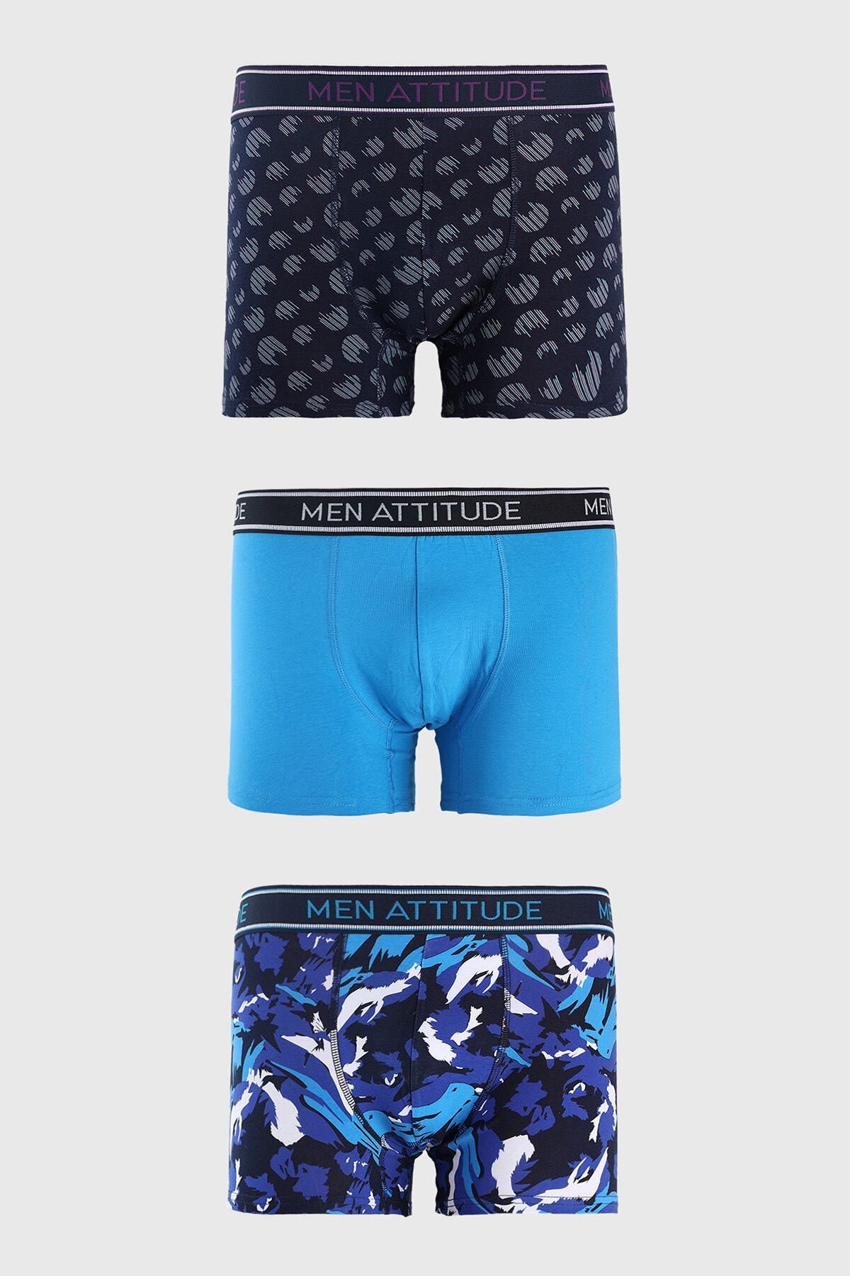 Boxer Hombre Tripack Azul