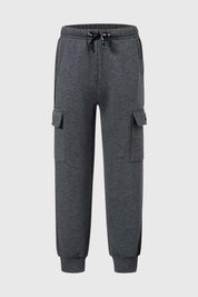 Pantalón Buzo Niño Jogger Cargo Gris