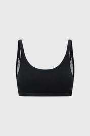 Sostén Mujer Peto Detalle Elástico Negro