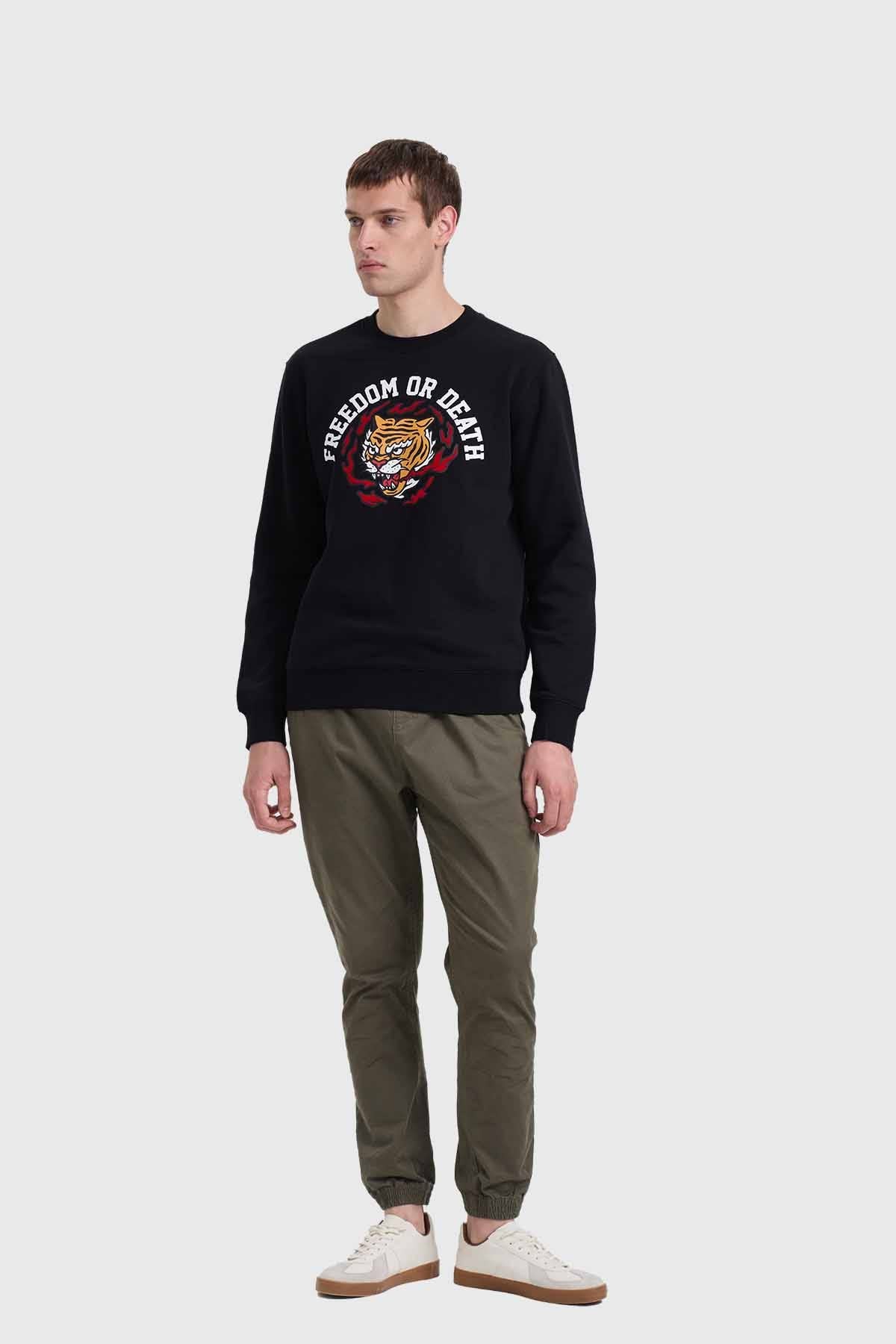Polerón Hombre Print Negro