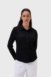 Blusa Mujer Abotonada Negro