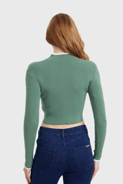 Sweater Mujer Contraste Verde