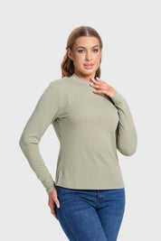 Polera Mujer Rib Verde