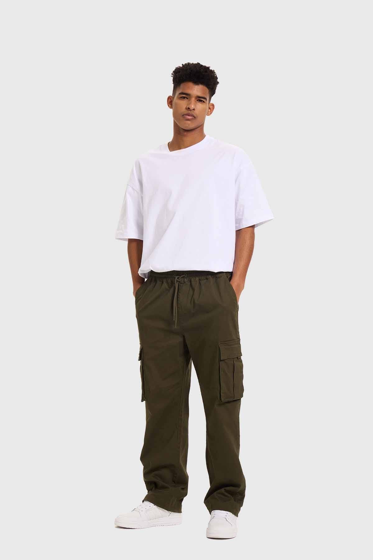 Pantalón Hombre Jogger Cargo Verde