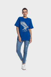 Polera Mujer Oversize Azul