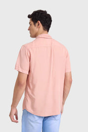 Camisa Hombre Con Bolsillo Malva