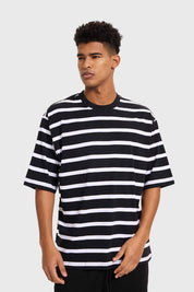 Polera Hombre Rayas Negro