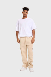 Pantalón Buzo Hombre Cargo Beige
