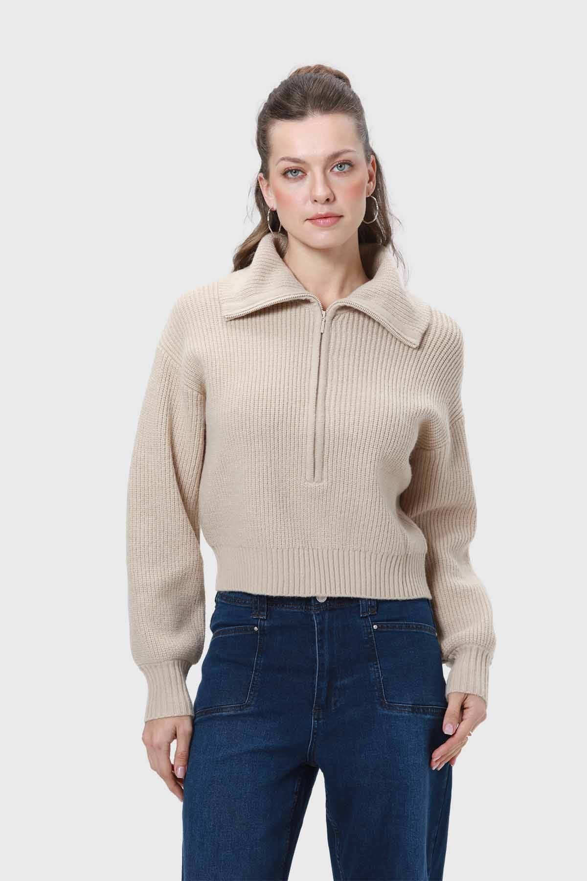 Sweater Mujer Bardot Beige