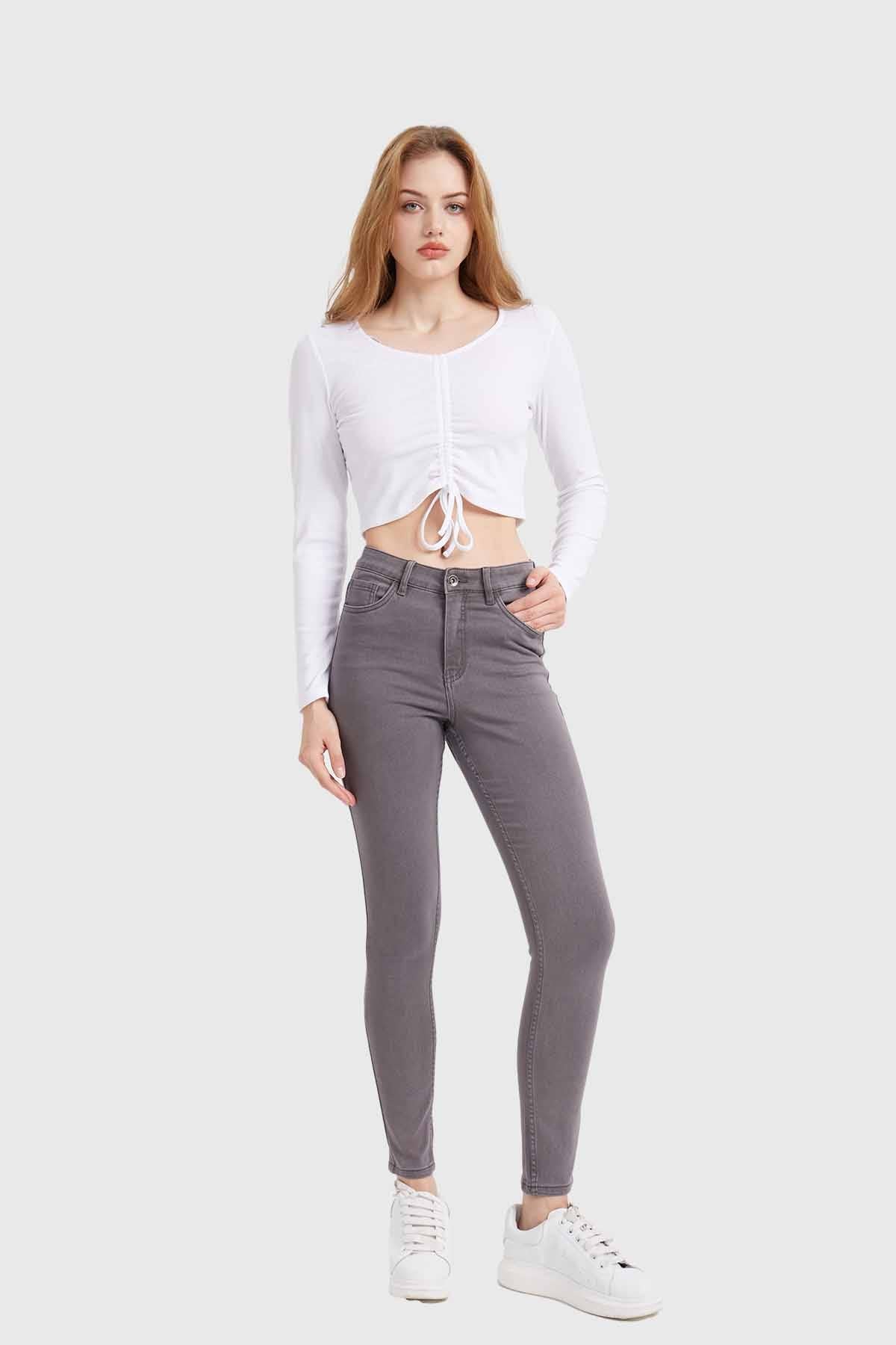 Jeans Mujer Skinny Emilia Gris