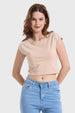 Polera Mujer Crop Beige