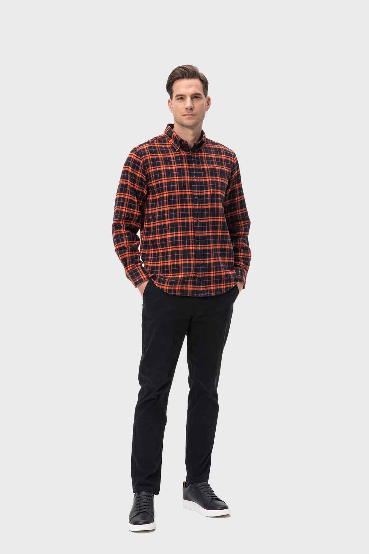 Camisa Hombre Básica Naranjo