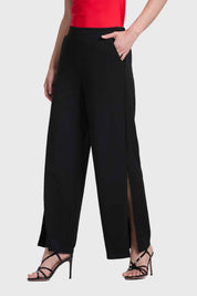 Pantalón Mujer Palazzo Pretina Elasticado Negro