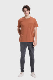 Polera Hombre Con Bolsillo Café