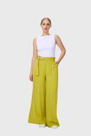 Pantalón Mujer Palazzo Verde