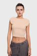 Polera Mujer Asimétrica Beige