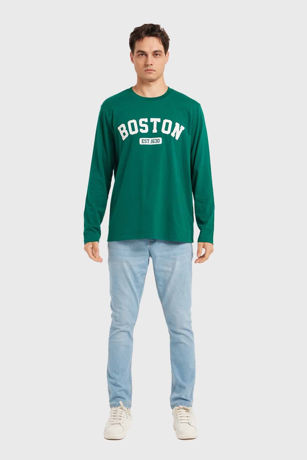 Polera Hombre College Verde