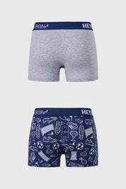 Boxer Niño Bipack Gris