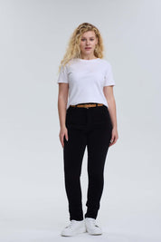 Pantalón Mujer Cotelé Con Cinturón Negro