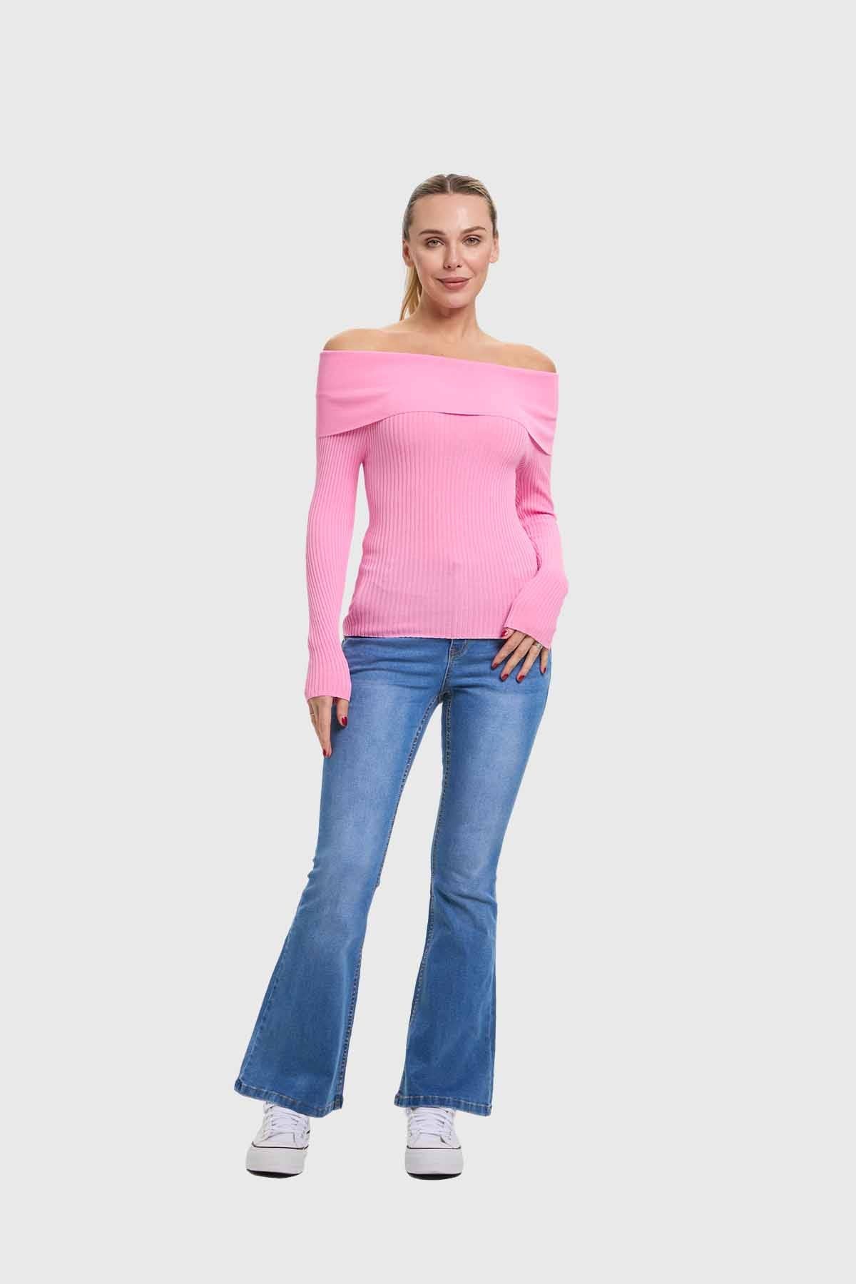 Sweater Mujer Bardot Rosado
