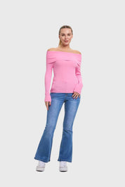 Sweater Mujer Bardot Rosado