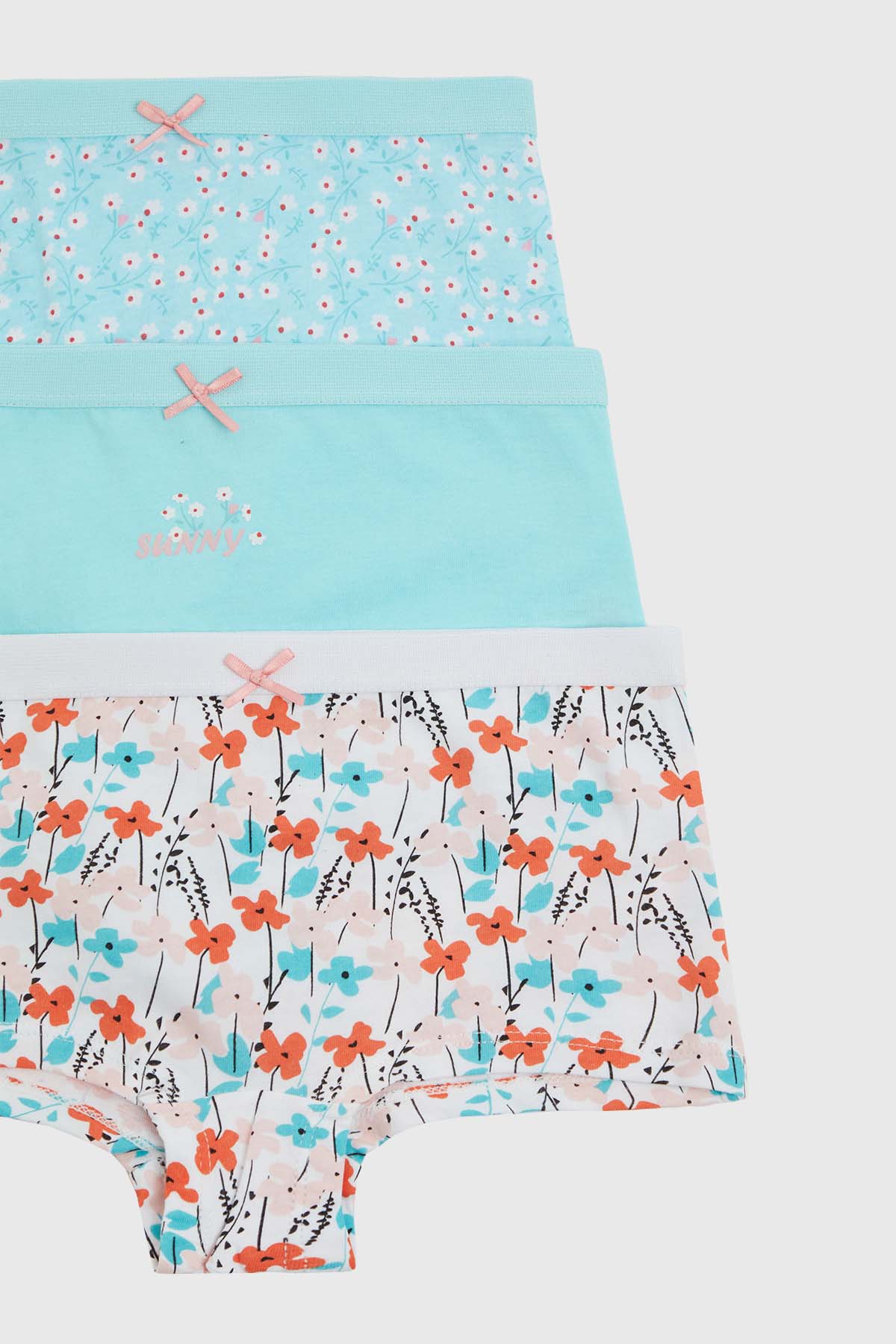 Calzón Niña Tripack Pantaleta Print Verde