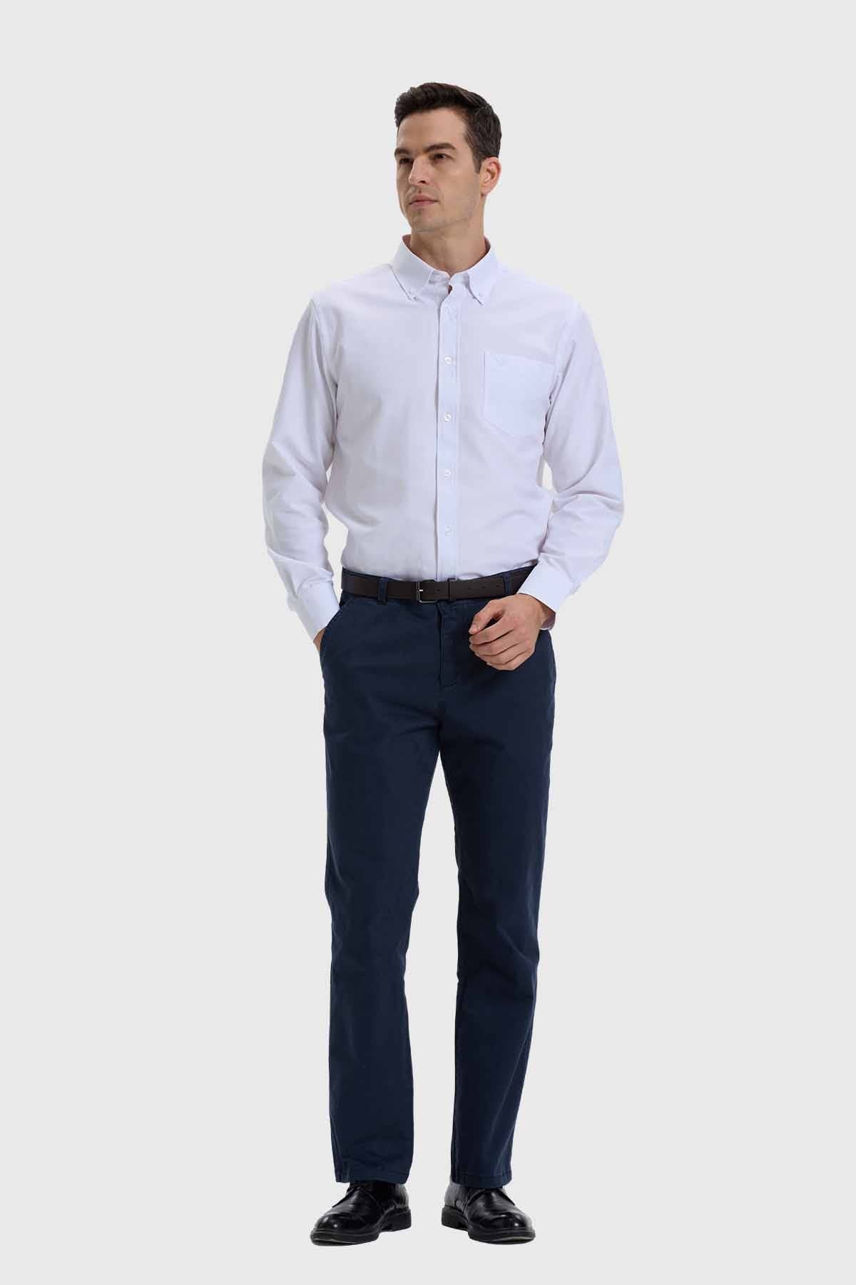 PANTALÓN HOMBRE MODELO CHINO CINTURÓN AZUL