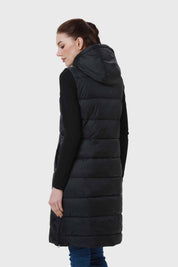 Parka Mujer Con Corte Horizontal Negro