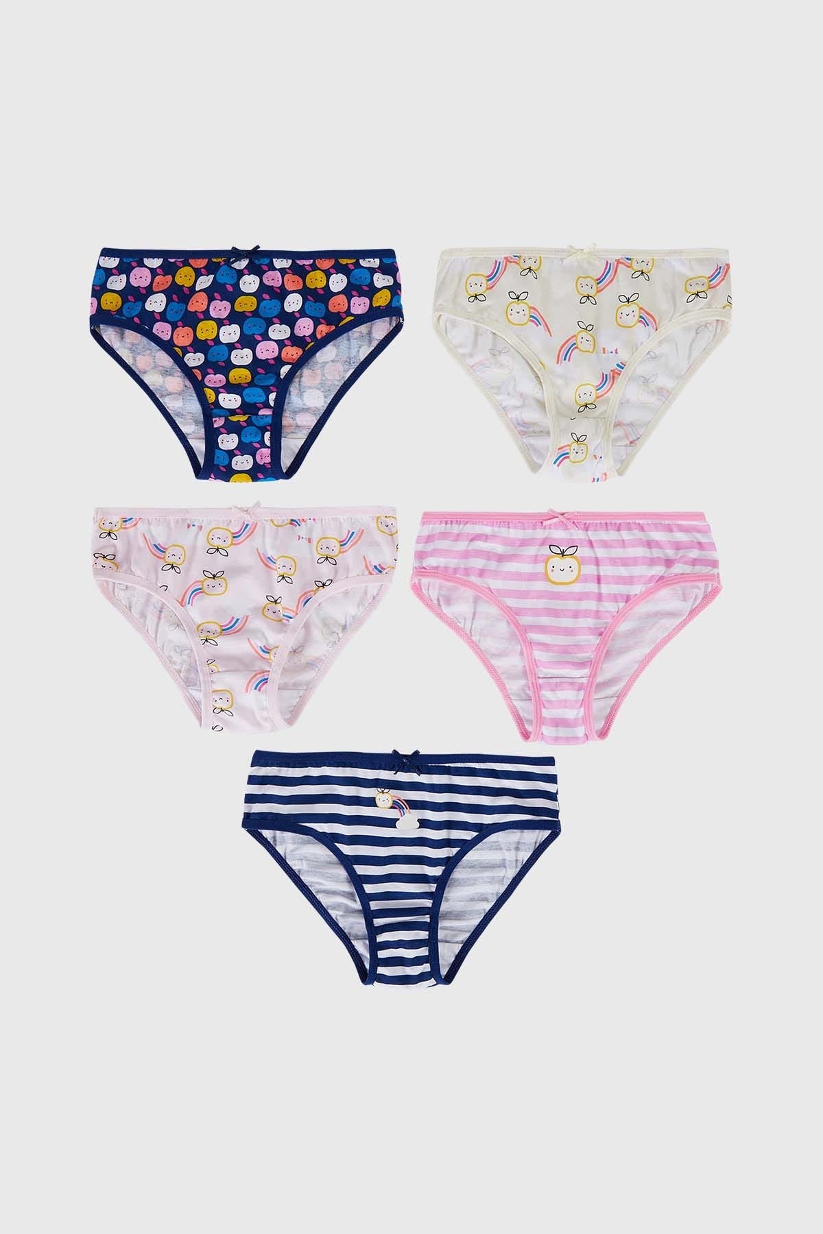 Calzón Niña 5Pack Print Azul