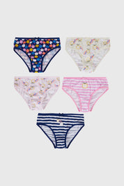 Calzón Niña 5Pack Print Azul