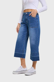 Jeans Mujer Culotte Degrade Azul