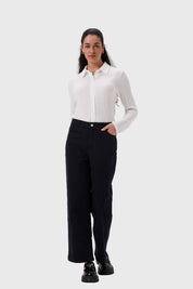 Pantalón Mujer Abotonado Negro