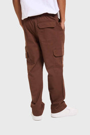 Pantalón Hombre Cargo Pretina Chocolate