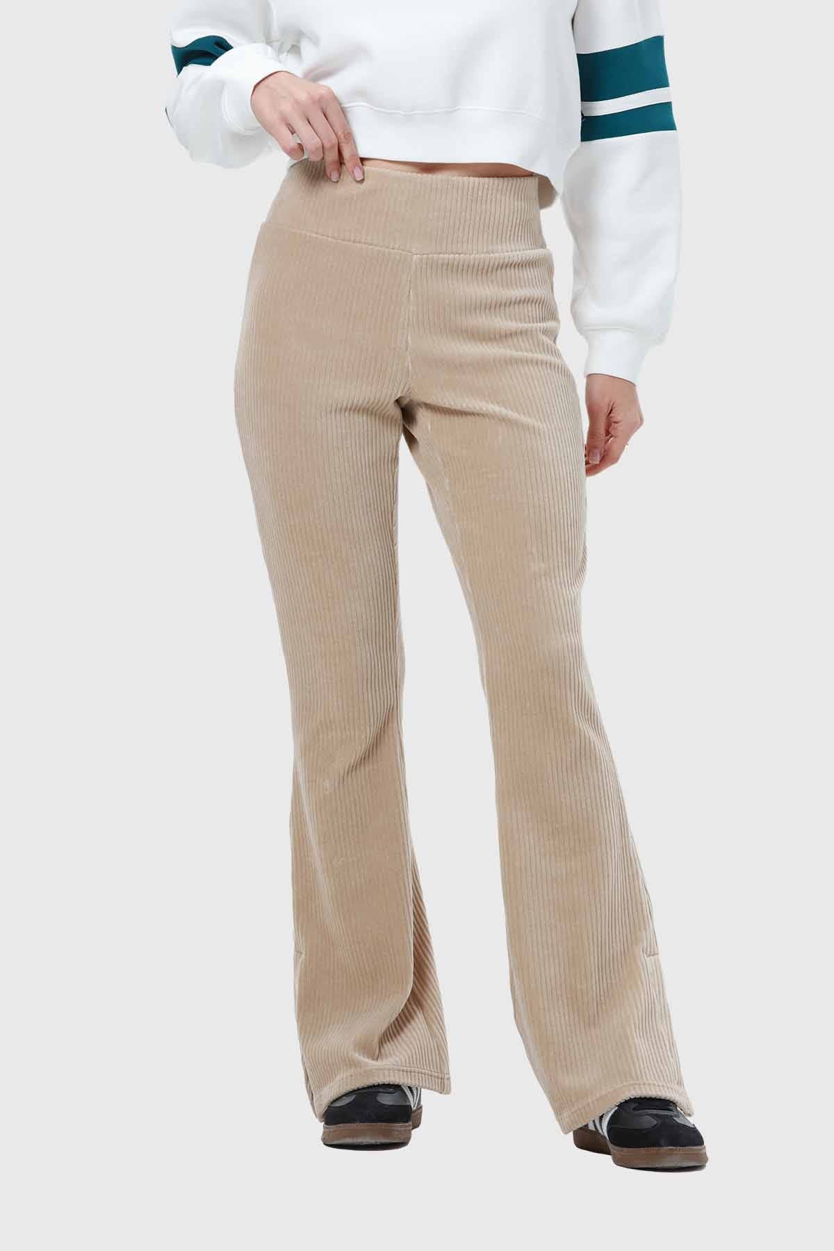 Pantalón Mujer Cotelón Nude