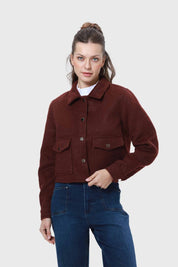 Chaqueta Mujer Sobrecamisa Chocolate