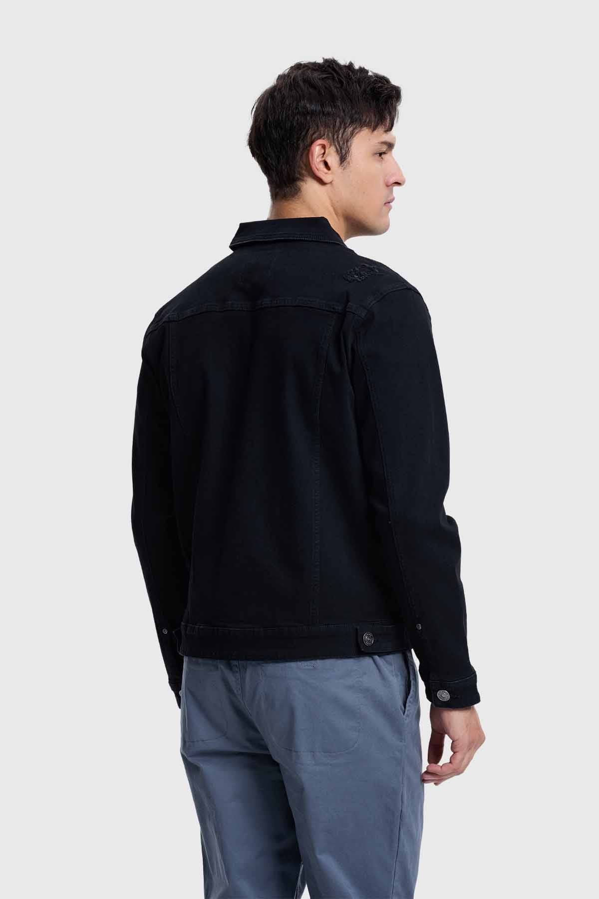 CHAQUETA HOMBRE ROTURAS NEGRO
