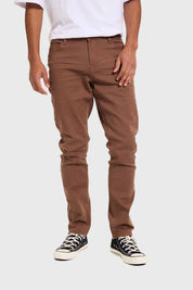 Jeans Hombre Slim Café